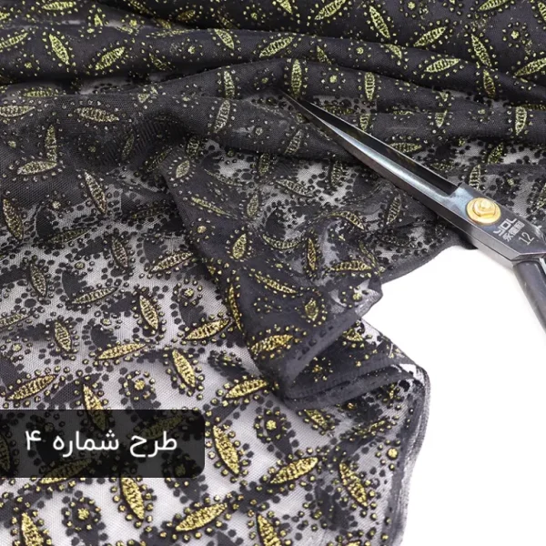 تور گلدار مشکی