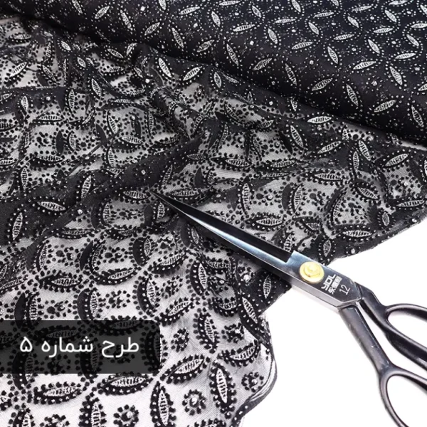 تور گلدار مشکی