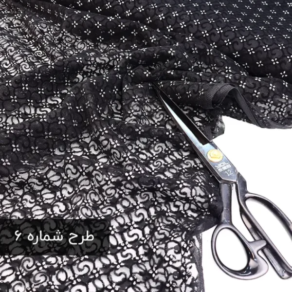 تور گلدار مشکی