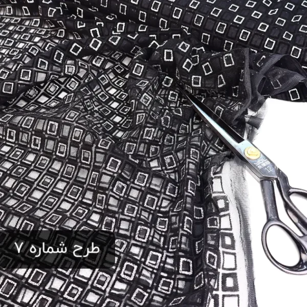 تور گلدار مشکی