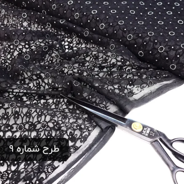 تور گلدار مشکی