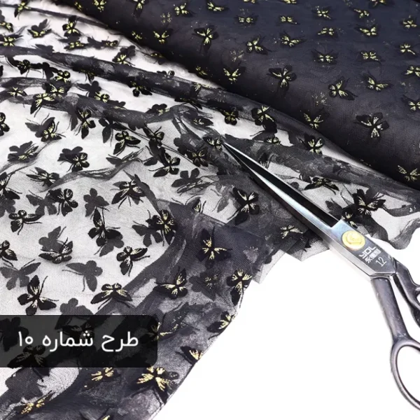 تور گلدار مشکی