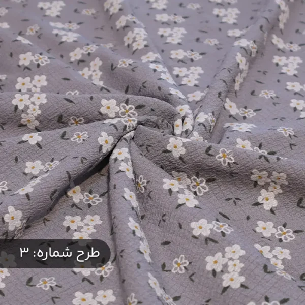 پارچه نخی طرح گل گچی