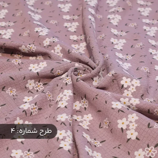 پارچه نخی طرح گل گچی