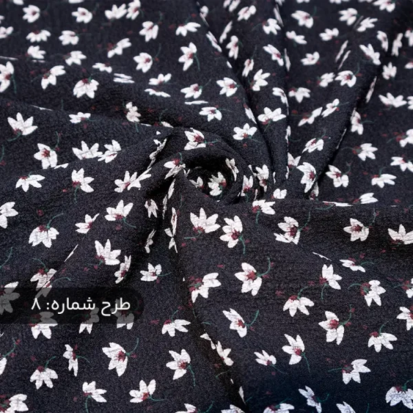 پارچه نخی طرح گل گچی