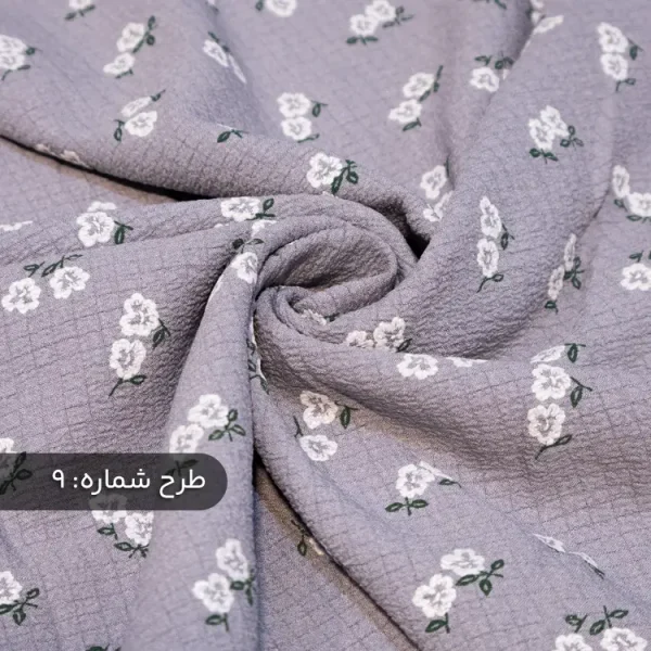 پارچه نخی طرح گل گچی
