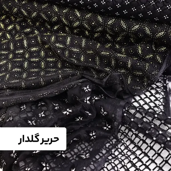 تور گلدار مشکی