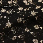 پارچه لینن سوزندوزی نخ طلایی
