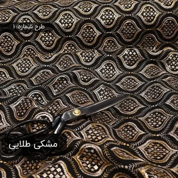پارچه لینن سوزندوزی طرح چشم برای مانتو و شومیز خاص