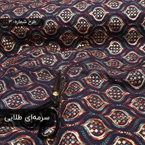 پارچه لینن سوزندوزی طرح چشم برای مانتو و شومیز خاص
