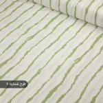 پارچه پری راه راه شیری