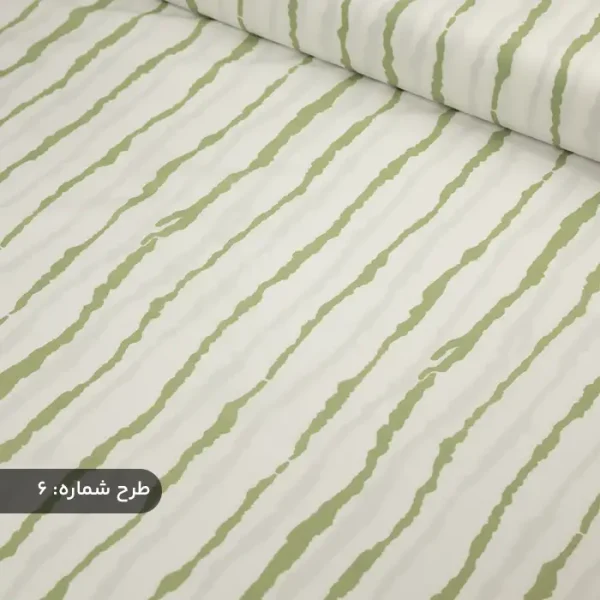 پارچه پری راه راه شیری
