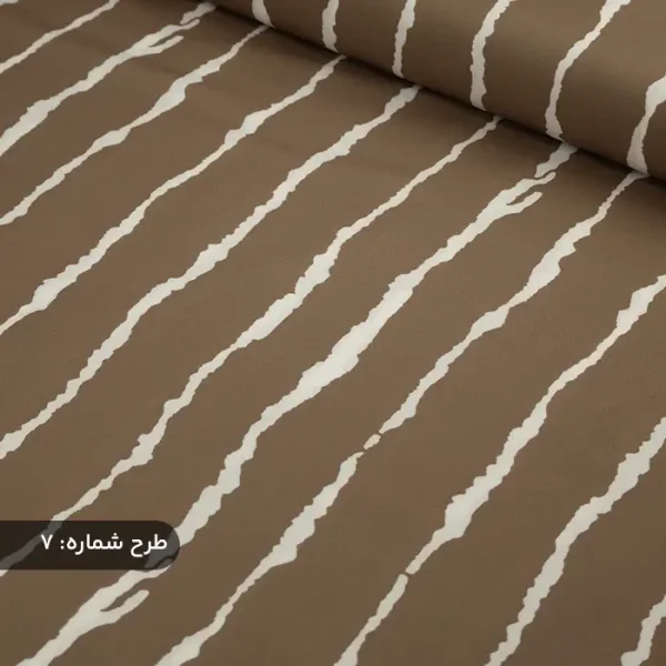 پارچه پری راه راه قهوه ای