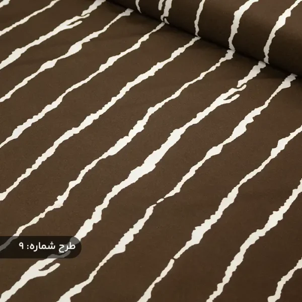 پارچه پری راه راه قهوه ای