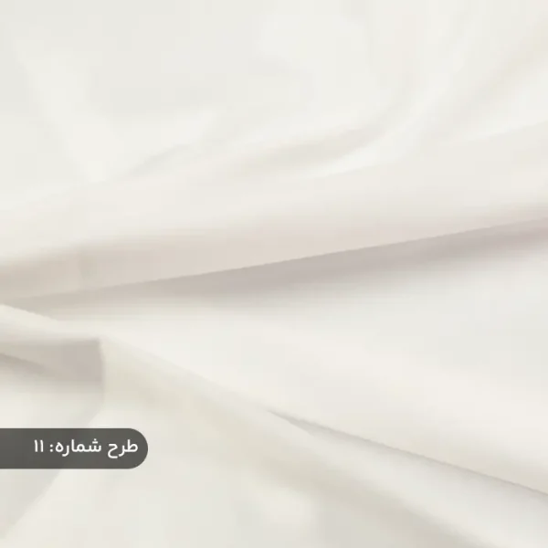 پارچه ساتن فرانسوی ساده سفید شیری