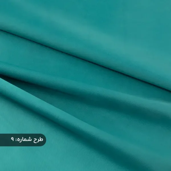 پارچه ساتن فرانسوی ساده آبی فیروزه ای